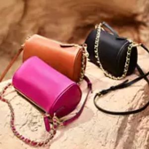 Lauren Ralph Lauren Emelia Mini Nappa Leather Shoulder Bag NWT,‎ (FUSCHIA) (B1)